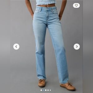 American Eagle Stretch Super High Waisted Straight Jeans